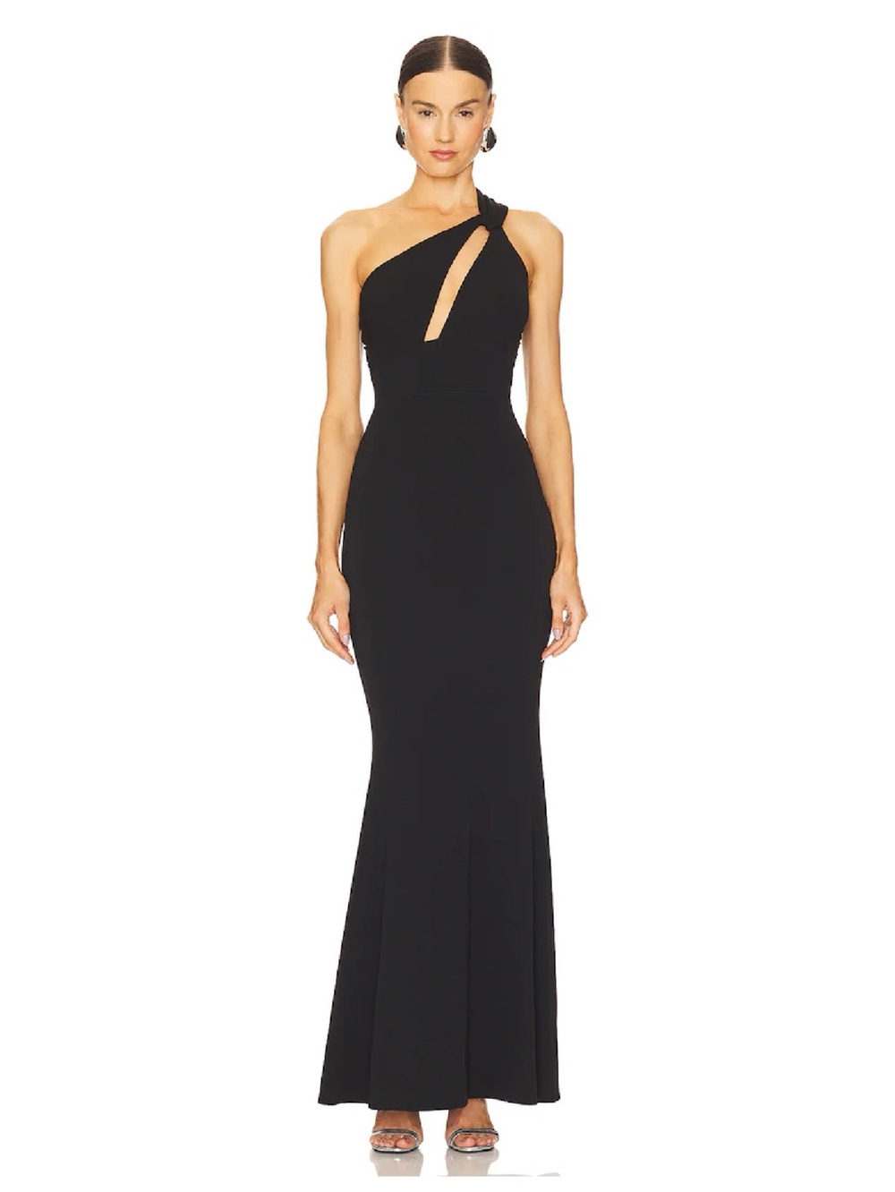 Katie May EDGY One-Shoulder Black Gown with Keyhole ❤️IN STORES❤️